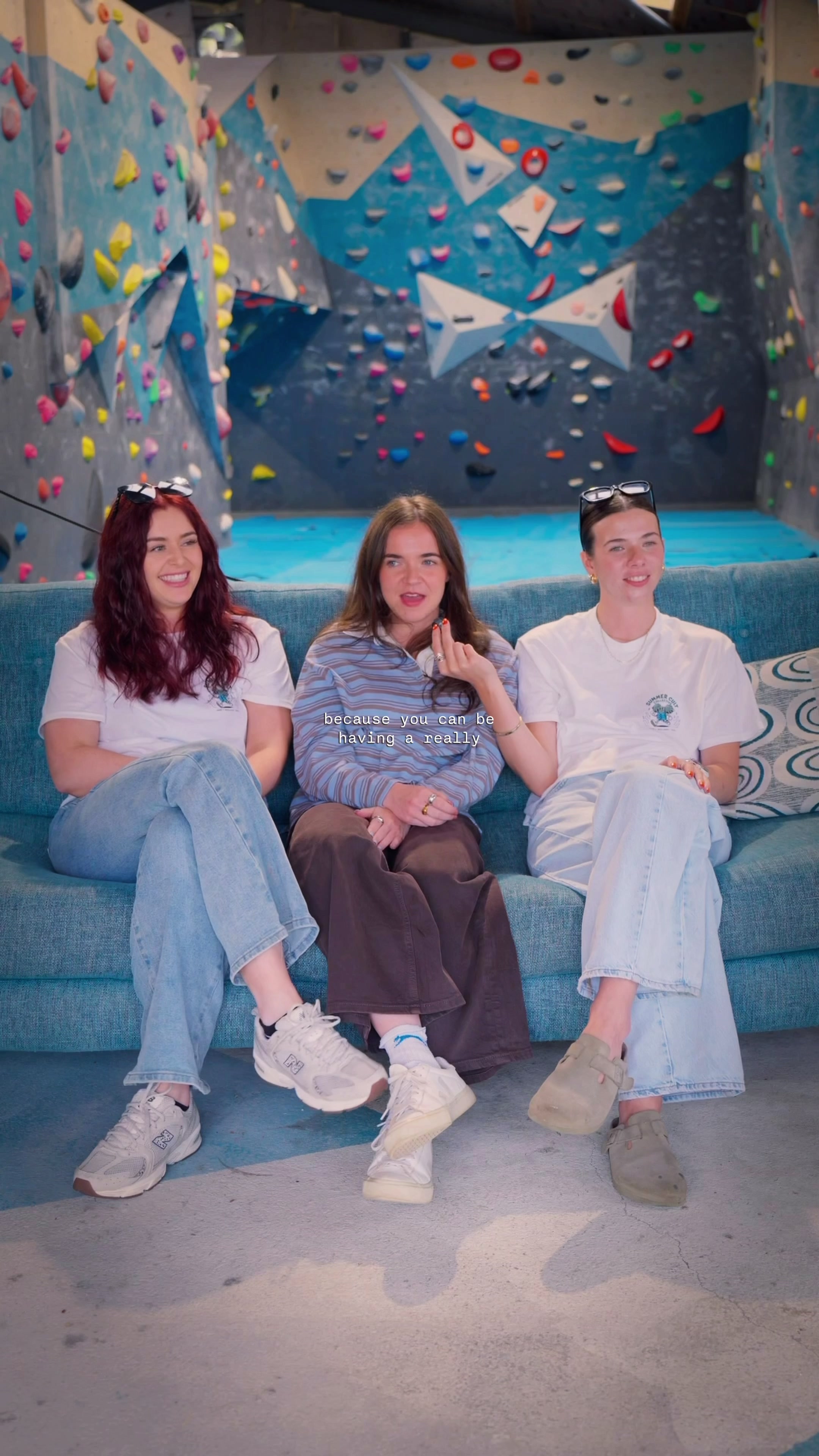 Shanagh, Laura and Phoebe sharing their experience together